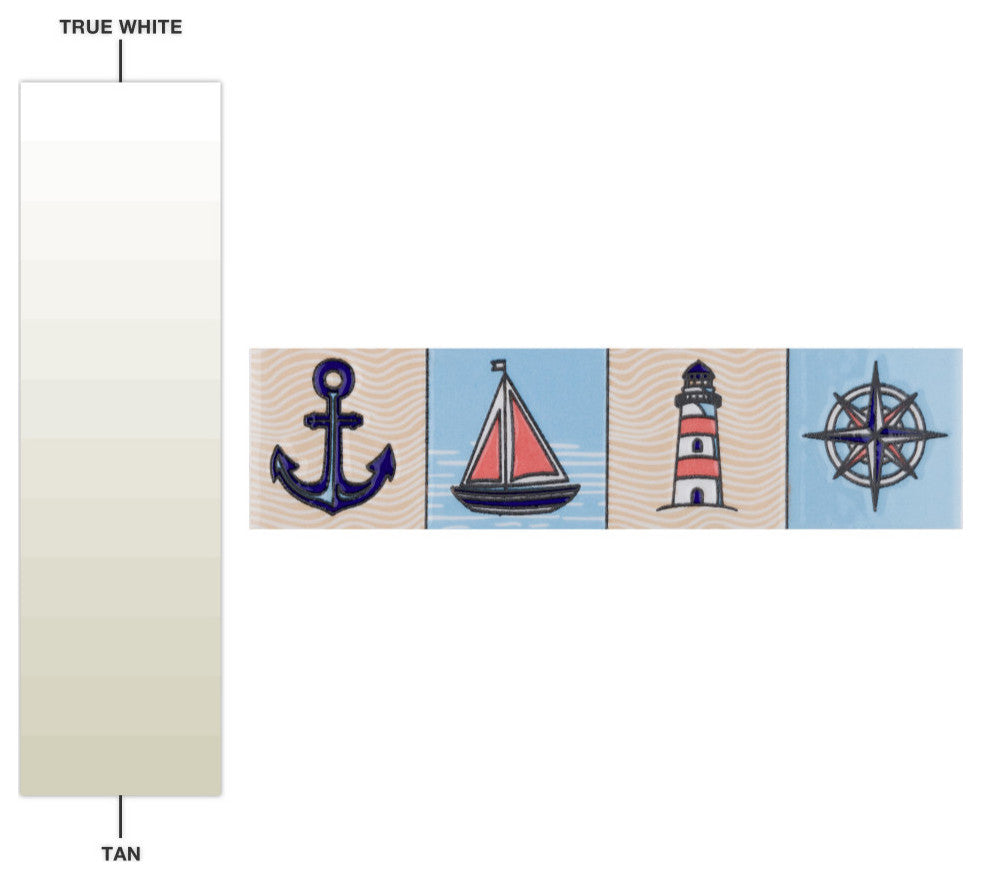 SomerTile Captain Nautilius 2" x 7-7/8" Ceramic Wall Tile