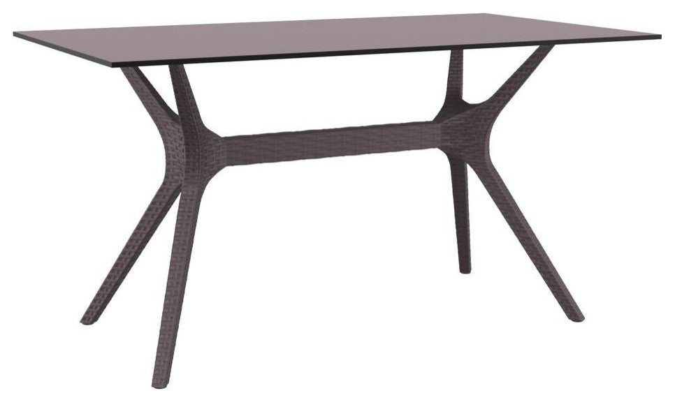 Ibiza Rectangle Table 55 inch Brown