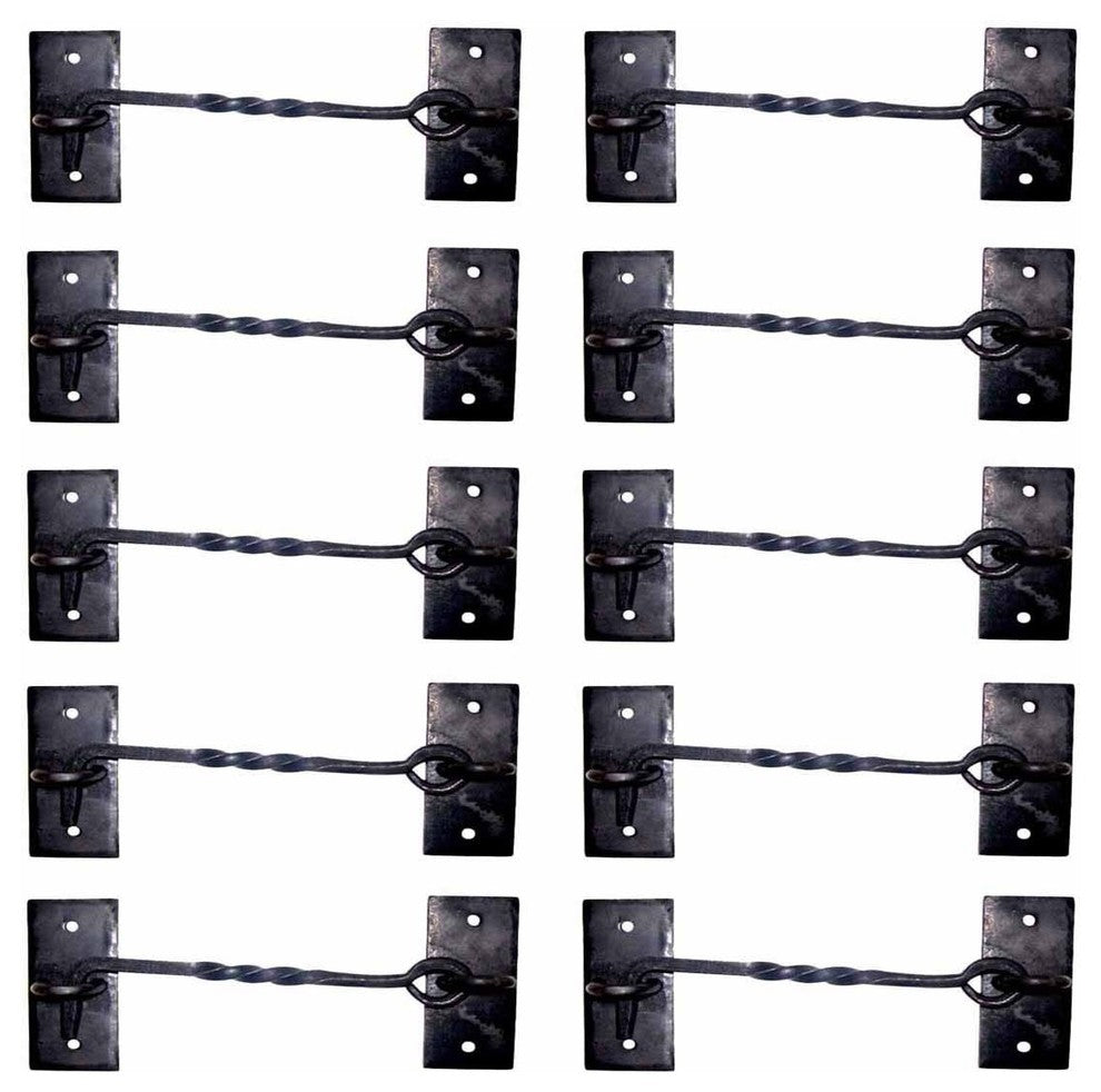 10 Cabin Hook Eye Shed Gate Door Latch Locker Holder 6" Iron