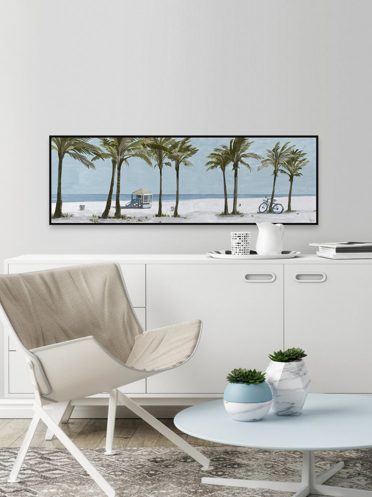 "Warm Breeze" Floater Framed Painting Print on Canvas, 45x15