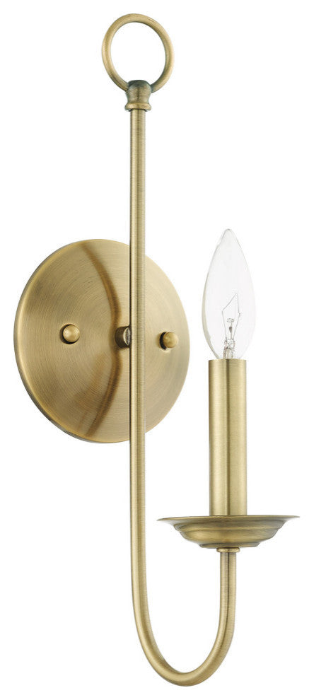 Livex Lighting Estate 1 Light Antique Brass Single Sconce