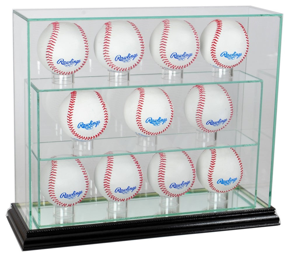 11 Baseball Upright Display Case, Black