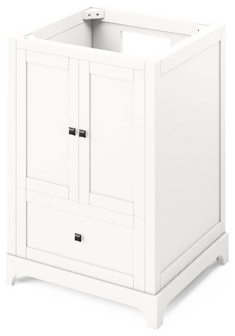 Addington Modern 24" White Vanity, Steel Grey Cultured Marble Vanity Top