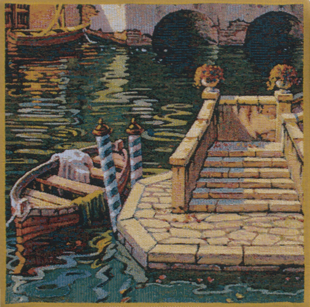 Varenna Reflections Boat II Decorative Couch Pillow Cover