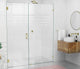 78"x71.5" Frameless Shower Door Wall Hinge, Satin Brass