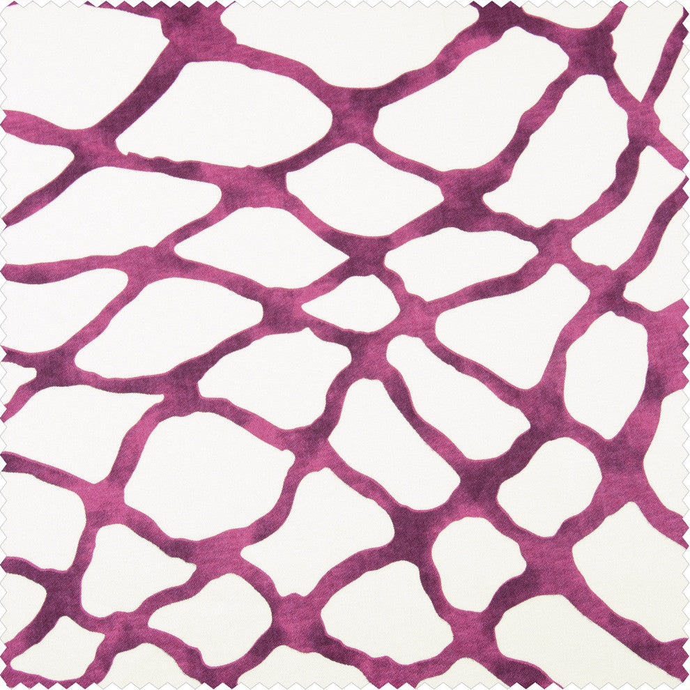 Ellis Pink Printed Cotton Twill Sample Swatch, 4Wx4L