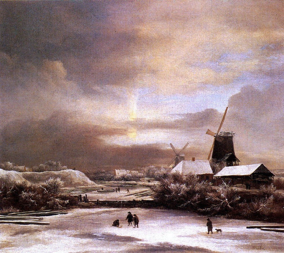 Jacob Van Ruisdael Winter Landscape Wall Decal