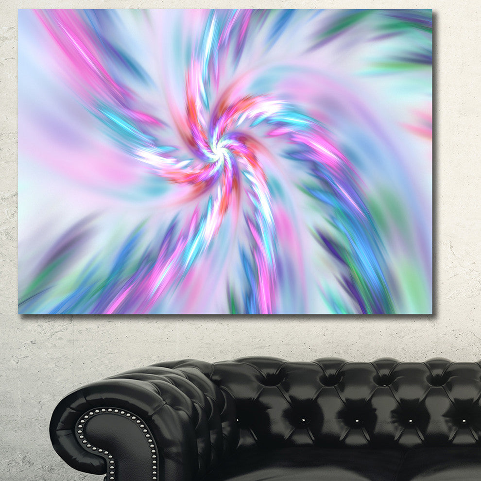 Exotic Light Blue Flower Petal Dance, Floral Canvas Art Print, 40"x30"
