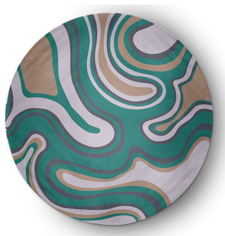 Agate Rug, Desert Turquoise, 5' Round