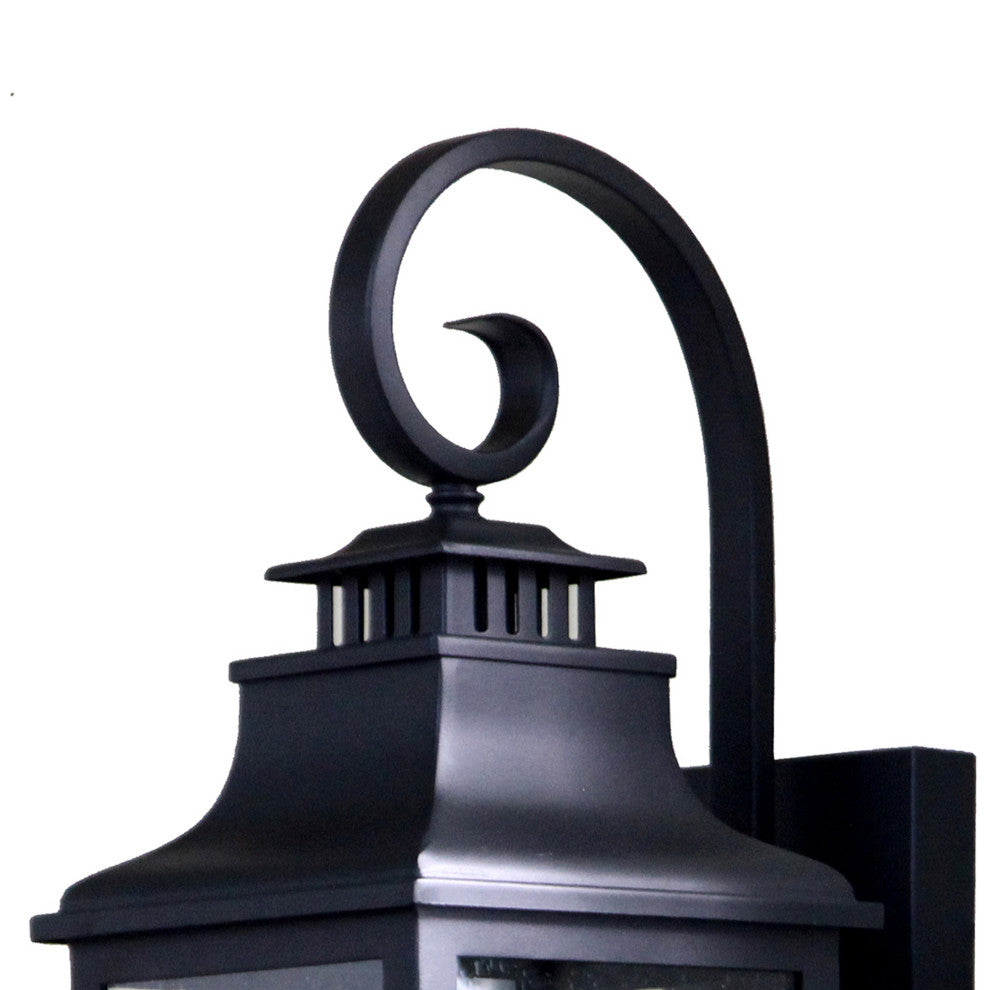 Morgan Outdoor Wall Mounted Lighting, Black, 1-Light