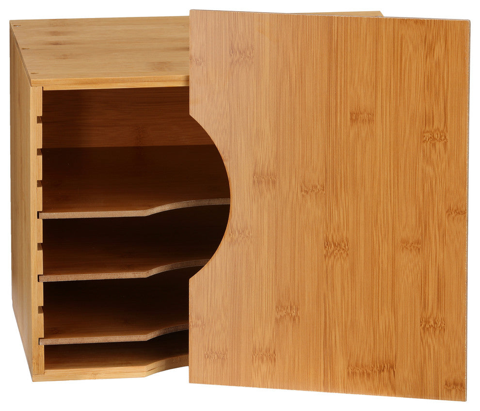 Abigail Bamboo File Organizer With 4 Dividers