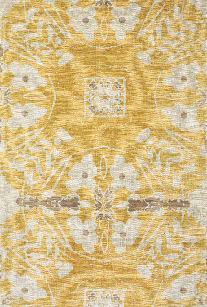 Weave & Wander Coronado Rug, Yellow, 8'x11'