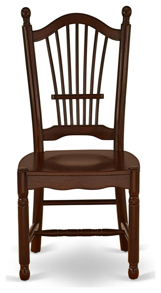 3Pc Round 42"Dining Table And 2 Wood Seat Dining Chairs