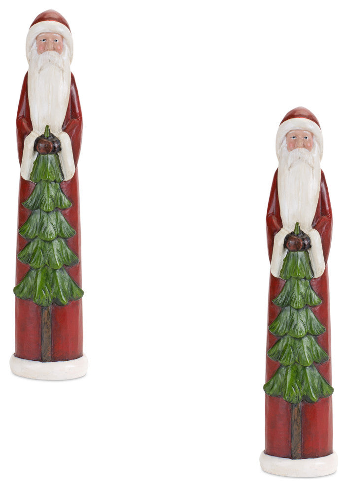 Santa Figurine, 2-Piece Set