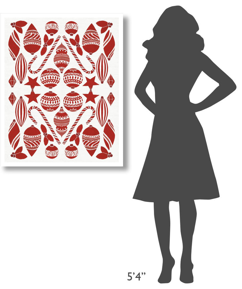 "Christmas Otomi III" Digital Paper Print by Elyse DeNeige, 30"x37"