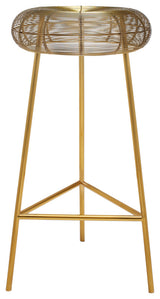 Tuscany Durable Metal Stool, Gold, Bar Height