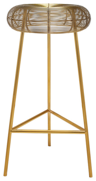 Tuscany Durable Metal Stool, Gold, Bar Height