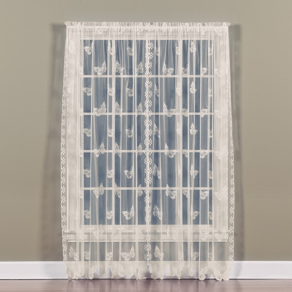Saturday Knight Butterfly Lace Panel in Ivory, 56X63