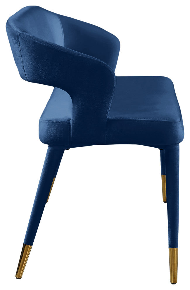 Destiny Upholstered Bench, Navy, Velvet