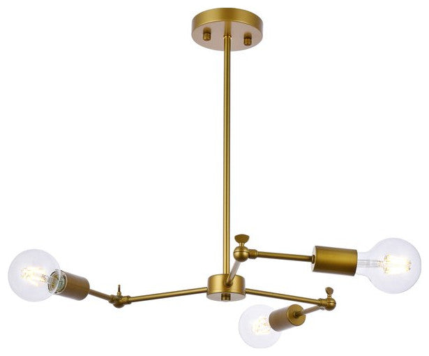 Florence 3-Light Brass Pendant