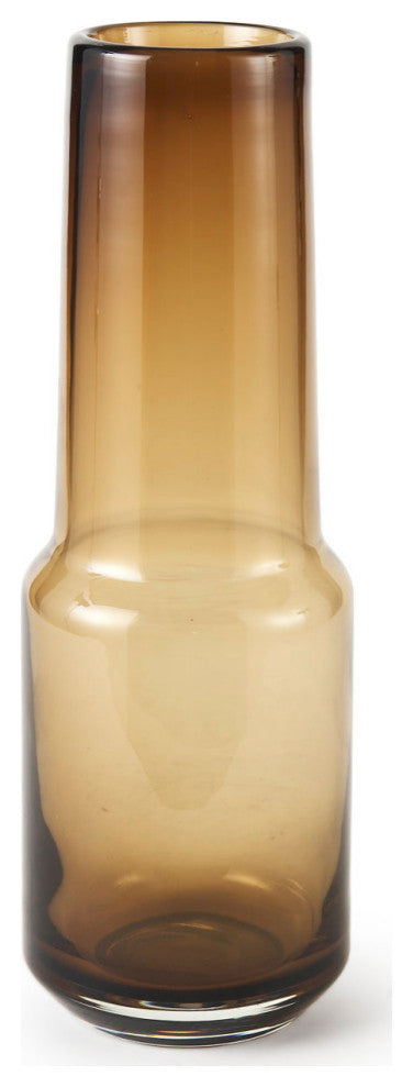 Amrita Gold And Brown Glass Vase, 12"