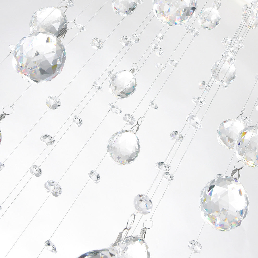 Square 4 Light Flush Mount With Chrome Finish