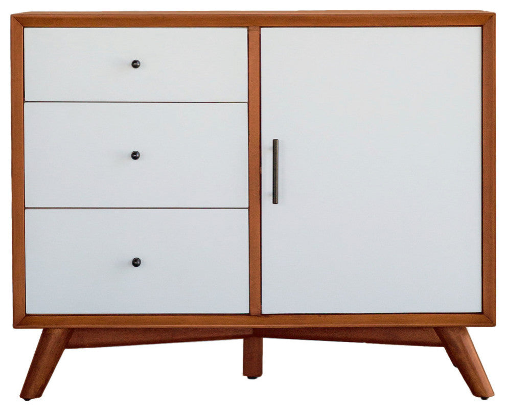 Flynn Accent Cabinet, Acorn/White