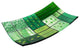 Decorative Fused Glass Plate "A Gentle Color Mix", Green