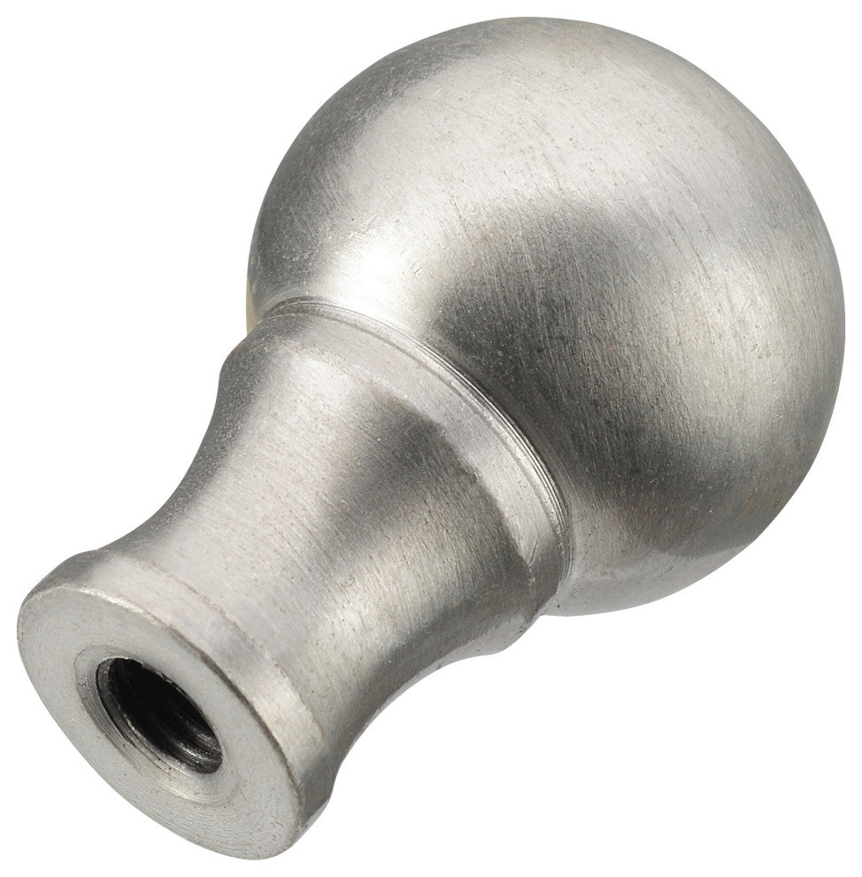 24018-22, Set of 2 Steel Lamp Finial, Brushed Nickel Finish, 1 1/2" Tall