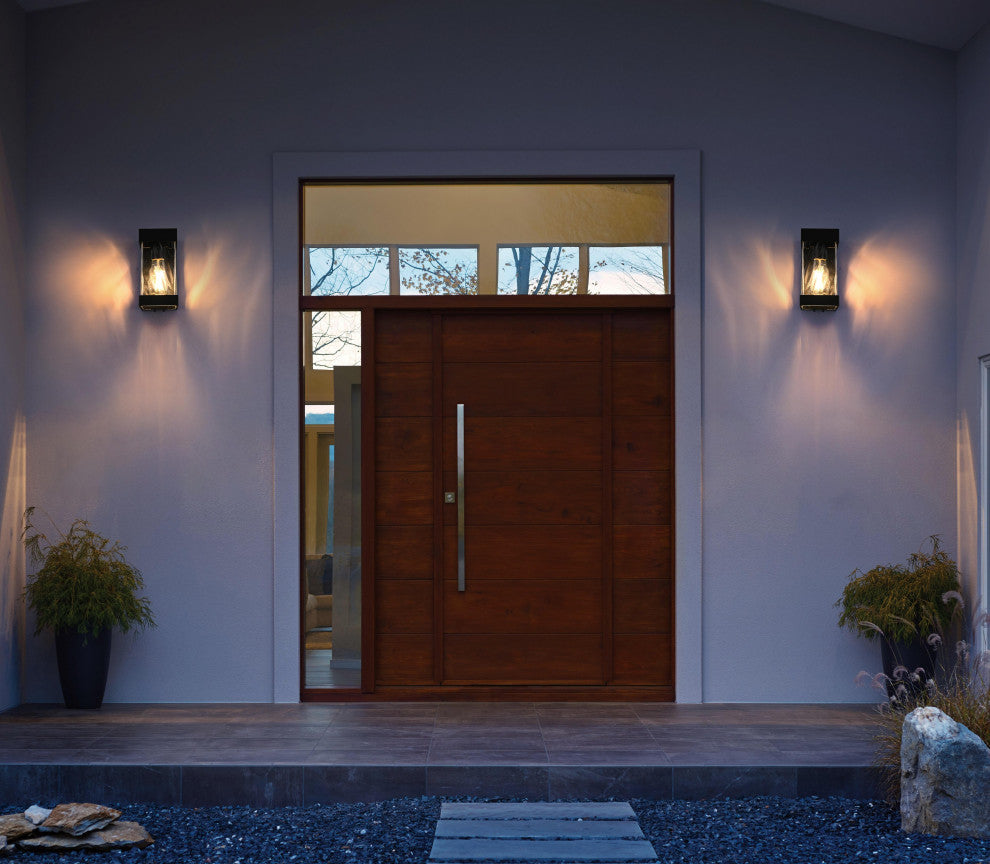Home Living 9" Outdoor Wall Sconce, Black
