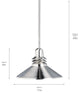Kichler Grenoble 1 Light Mini Pendant in Brushed Nickel