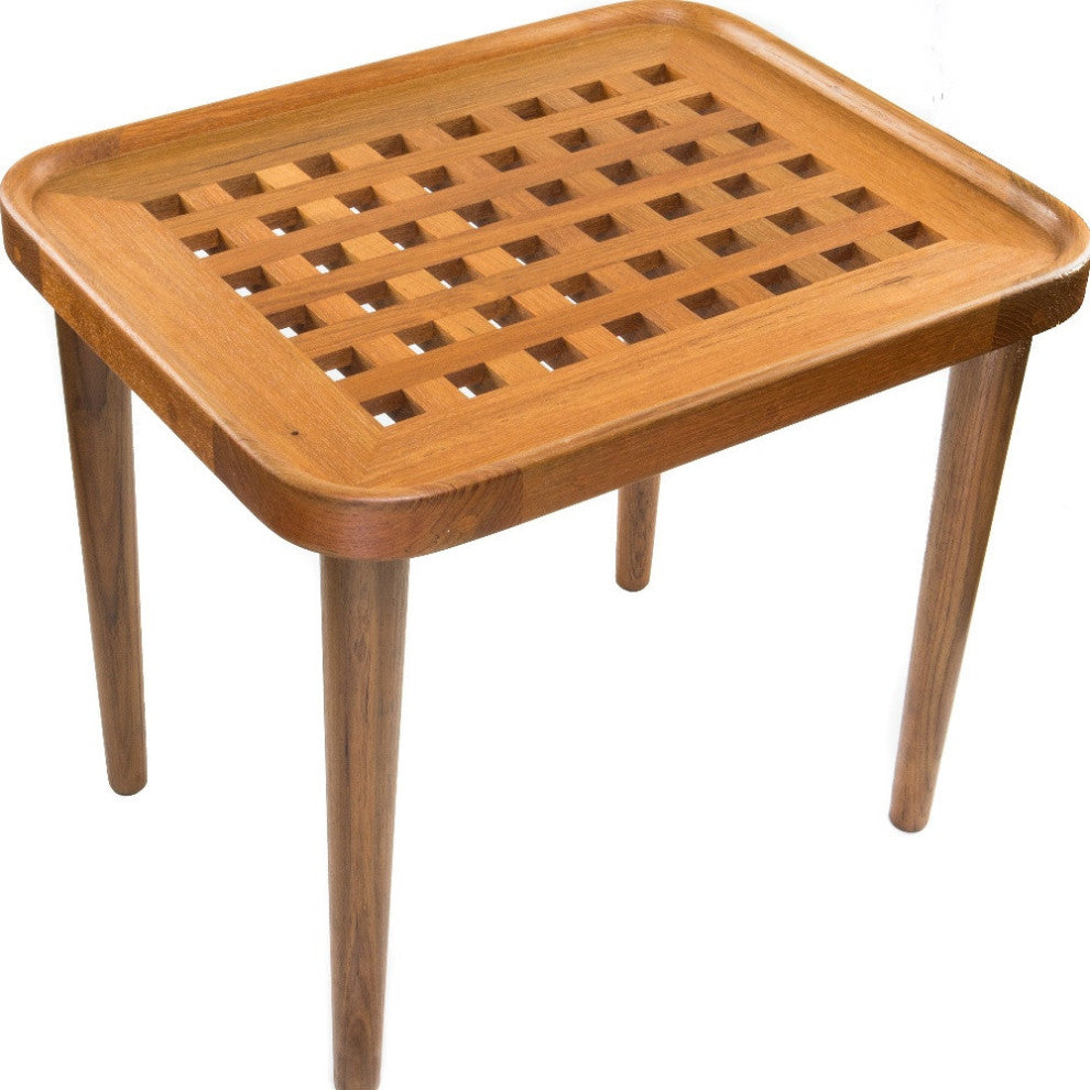 18 Brown Solid Wood Rectangular End Table