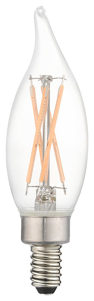 CA10 Flame Tip Filament Graphene LED Bulbs, Set of 60