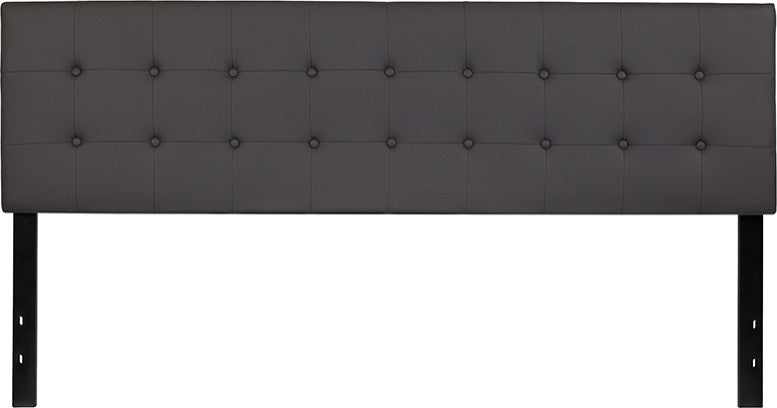 King Headboard-Gray Vinyl