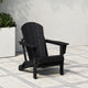 HDPE Outdoor Patio Folding Poly Adirondack Chair, Black