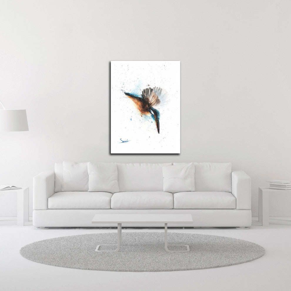 "Kingfisher" by Eric Sweet, Print on Canvas, 18"x24"