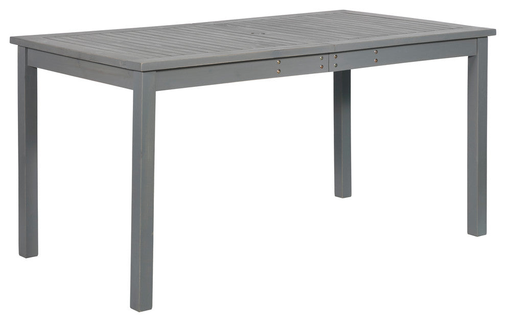 Simple Outdoor Dining Table, Gray Wash