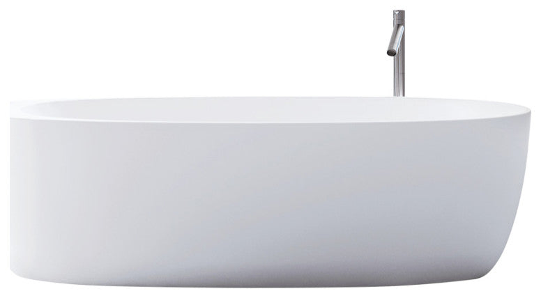 Mood Bathtub 70x32x23 FS WHITE, Glossy, Brushed Nickel Overflow