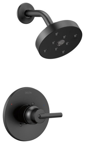Delta Trinsic Monitor 14 Series H2Okinetic Shower Trim, Matte Black, T14259-BL
