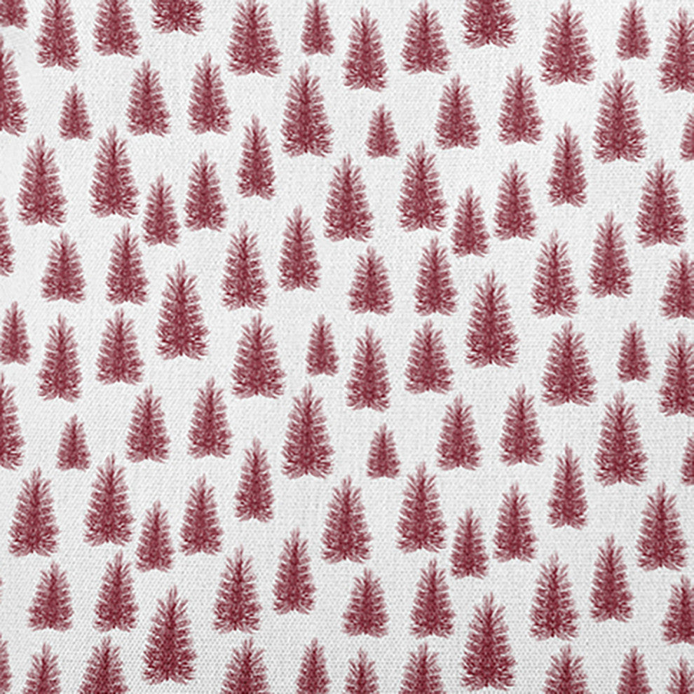 Christmas Trees Pattern Indoor/Outdoor Throw Pillow, True Red, 18"x18"