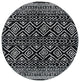 Safavieh Tulum Tul267Z Moroccan Rug, Black and Ivory, 6'7"x6'7" Round