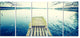 Sunset Over Tranquil Lake, Bridge Canvas Art Print, 60"x28", 5 Panels