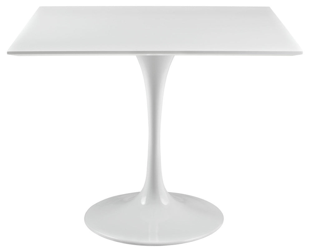 Lippa 36" Square Wood Top Dining Table, White