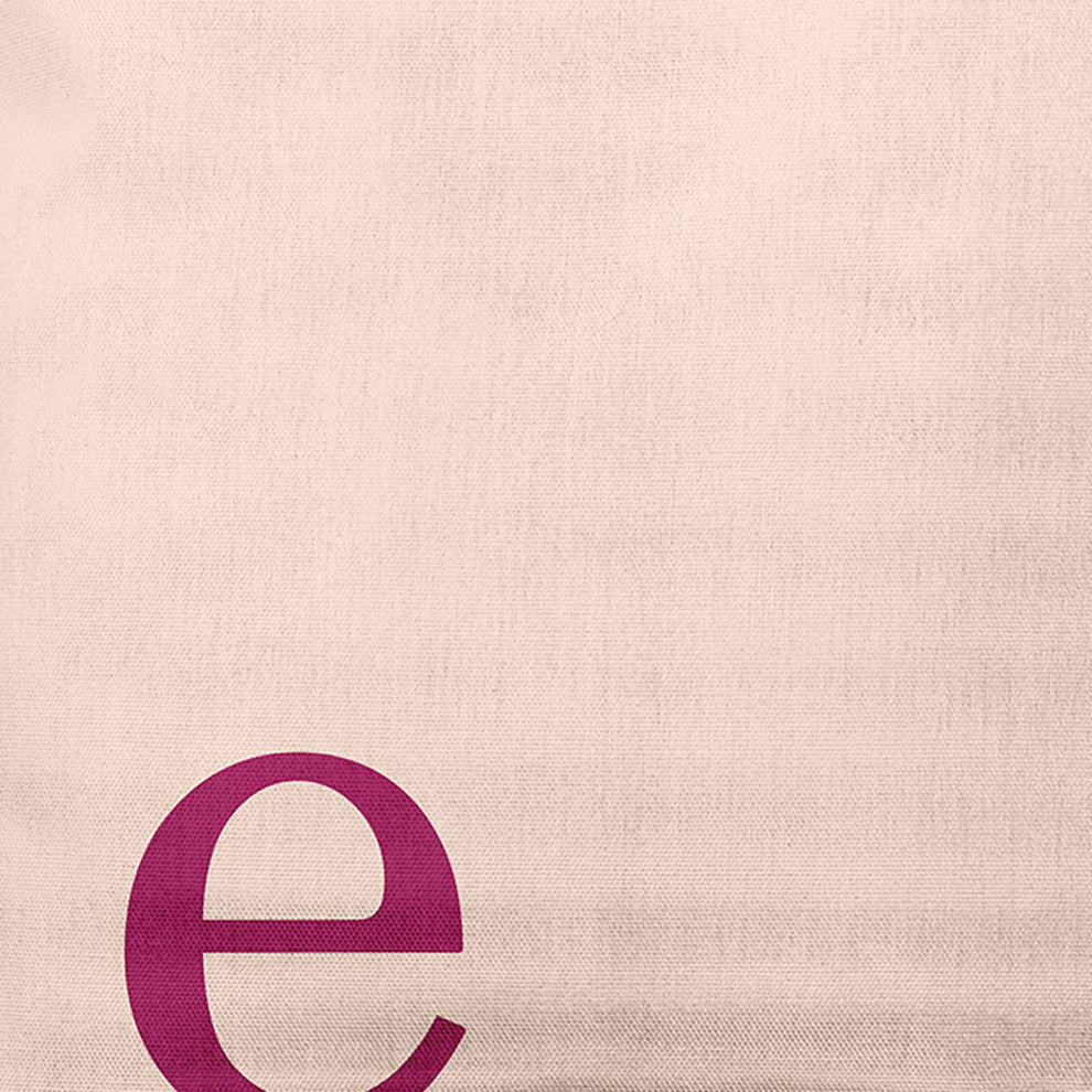 20"x20" Modern Monogram Decorative Throw Pillow, Dusty Rose