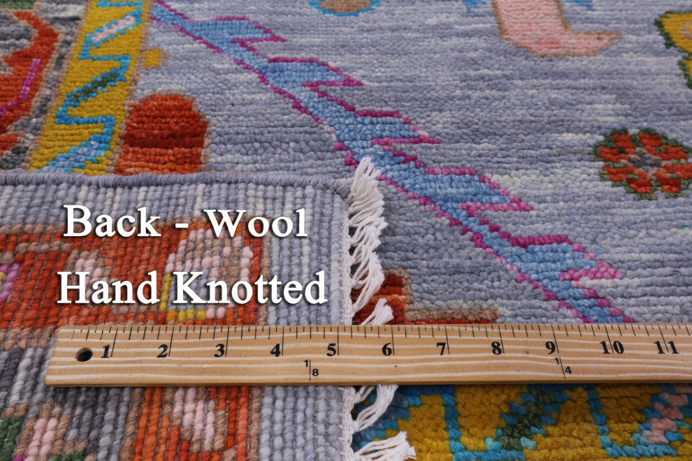 9' 1" X 11' 10" Kazak Hand Knotted Wool Rug - Q15838