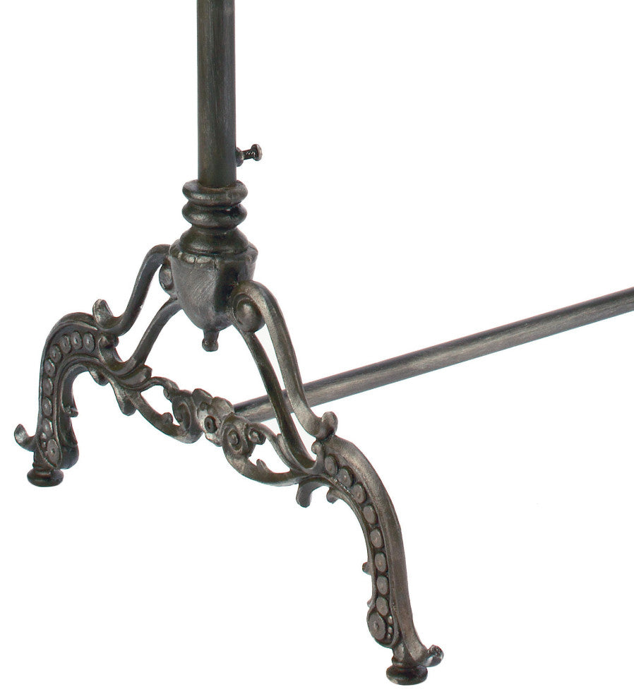 56"H Vintage Black Iron Metal Clothing Rack