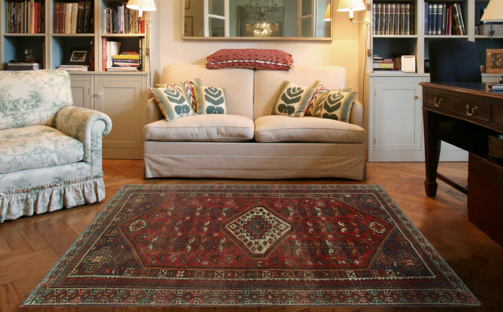 Semi-Antique Nizaam Red Rug