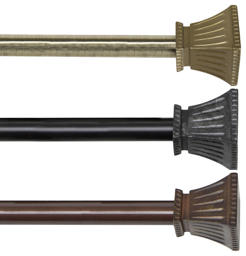 Aldo 13/16" dia. Curtain Rod, Cocoa, 18-28"