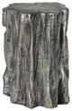 Trunk Stool Antique Silver