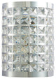 Rene Metal and Crystal Sconce Lights, Chrome and Clear